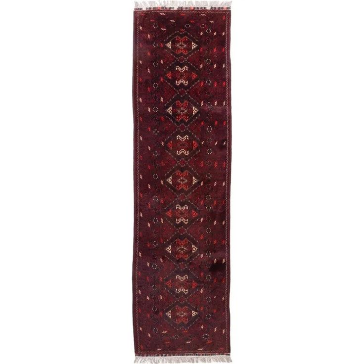 Läufer Afghan - 293x78 cm - rot