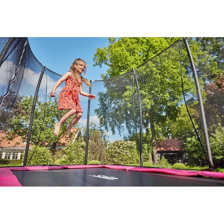 Salta 'Comfort Edition' Trampolin inkl. Sicherheitsnetz, rechteckig, Stahl pink, 249 x 214 x 153 cm – Bild 8