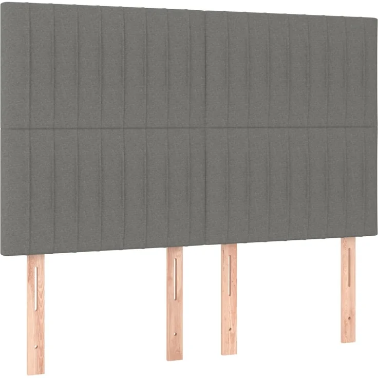 vidaXL Kopfteile 4 Stk. Dunkelgrau 72 x 5 x 78/88 cm Stoff 3116569 – Bild 2