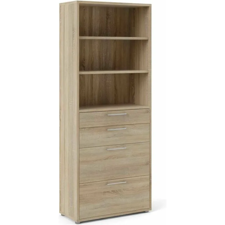Dmora Kommode Aritzo, Wohnzimmerbuffet, Wohnzimmer-Sideboard, Moderne Küchen-Speisekammer, 89x40 h222 cm, Eiche