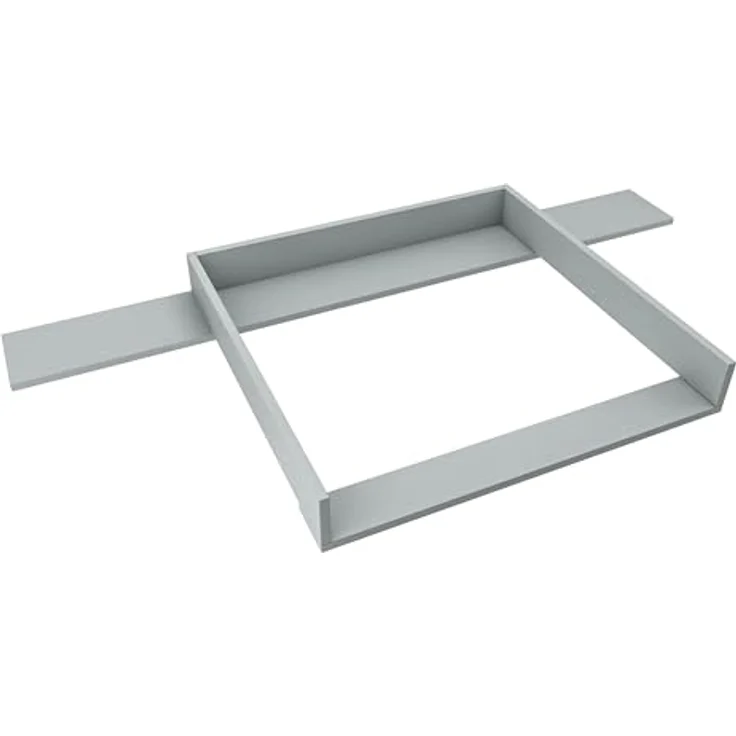 REGALIK Wickelaufsatz für Hemnes Kommode mit 8 Schubladen IKEA 78x80 cm - Abnehmbar Wickeltischaufsatz für Kommode in Asche - Abgeschlossen mit ABS Material 1mm – Bild 2