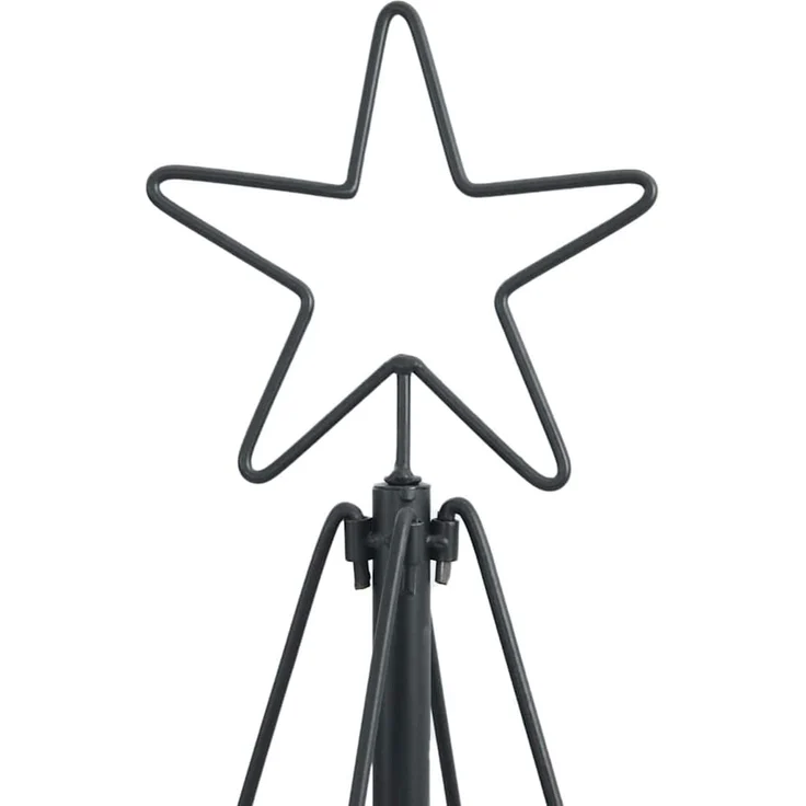 vidaXL Metall-Weihnachtsbaum mit Ständer KUOPIO 180 cm Stahl Schwarz 42019161 – Bild 7