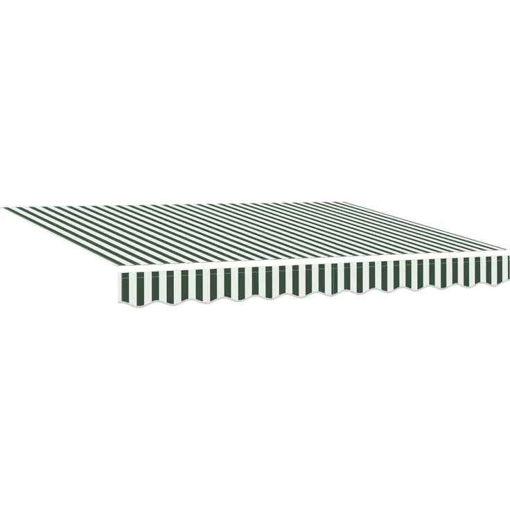 vidaXL Manuelle Gelenkarmmarkise mit LEDs Grün und Weiß 3,5 x 2 m 3419397 – Bild 3
