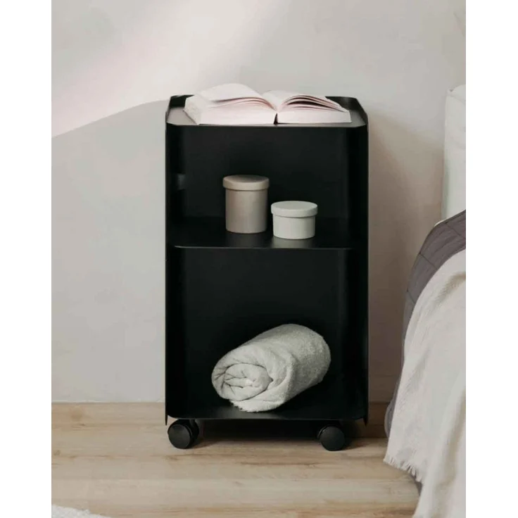 Rollcontainer JUNO, 40 x 30 x 67,5 cm, schwarz, modern – Bild 1