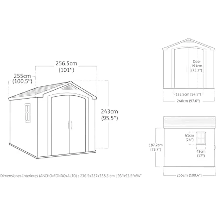 Keter Gerätehaus Factor 66 Beige 404246 – Bild 3