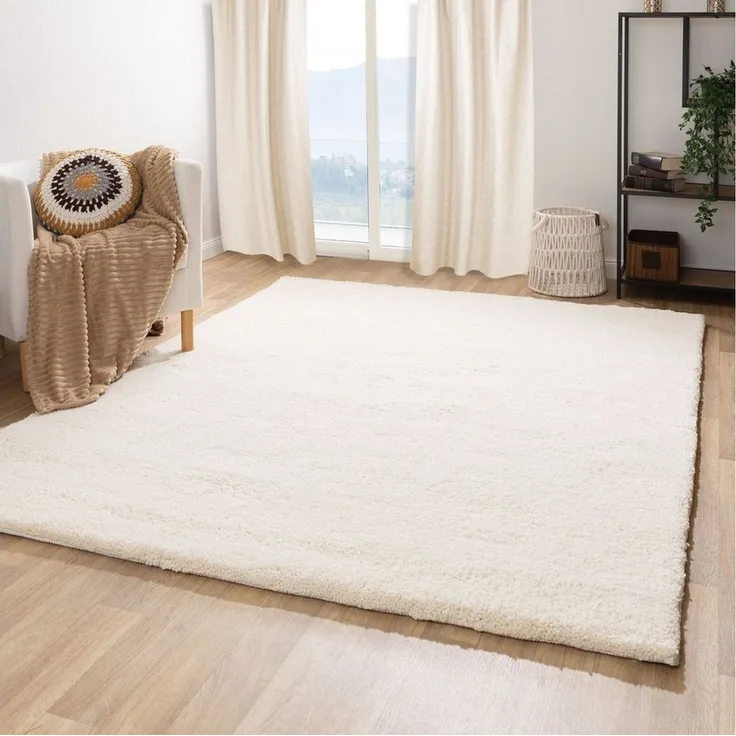 Berber Teppich Rabat 15/15 simple, Farbe: Uni, Größe: 70x140 cm