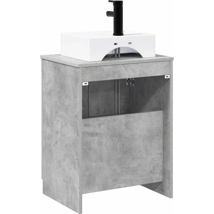 vidaXL Waschbeckenschrank Betongrau 54 x 41 x 99,5 cm Holzwerkstoff 3404253 – Bild 7