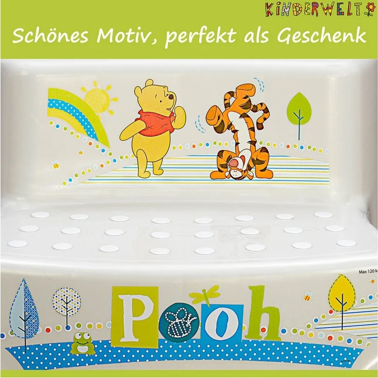 KiNDERWELT Tritthocker zweistufiger Tritthocker Disney Winnie Puuh perl – Bild 2