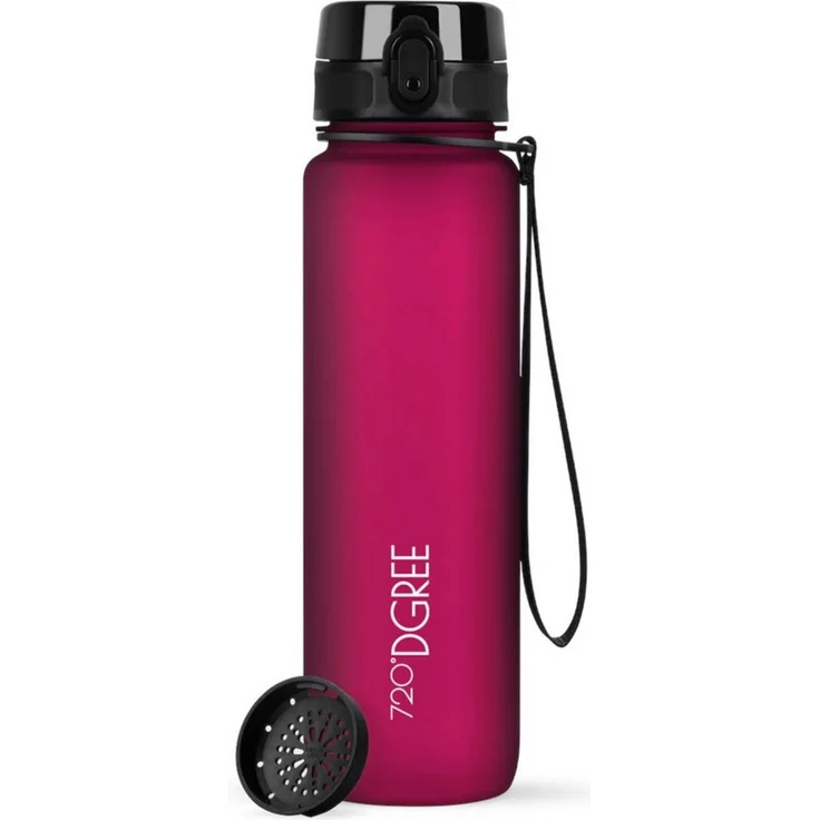 720°DGREE Trinkflasche Trinkflasche uberBottle softTouch mit Sieb lavish plum 1l – Bild 2