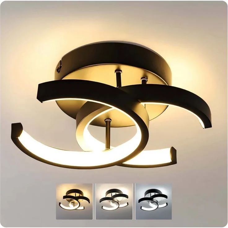 OYLCDI Deckenleuchten Deckenleuchte 3 Farbtemperaturen Dimmbar Deckenlampe 22W 3000-6000K, LED fest integriert, Warmweiß Kaltweiß, Neutralweiß, LED Deckenleuchte für Wohnzimmer Küche Schlafzimmer Flur Büro