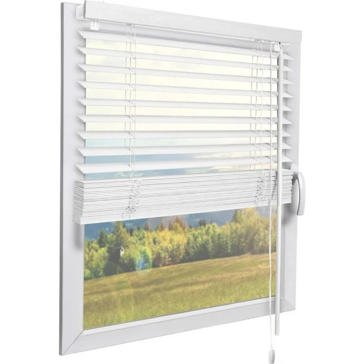 Sol Royal Jalousie Holzjalousie SolDecor JH3 Jalousie aus Holz in Weiß, 50x130 cm, Tür- und Fensterjalousie Holz Blickschutz 3,5 cm breite Lamellen – Bild 1
