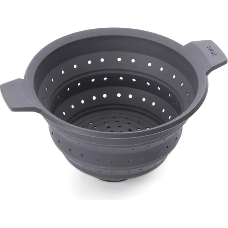 WOLL Diamond Concept Plus Silikoneinsatz mit 5 Funktionen, Ø 24 cm, hochwertiger Silikon-Einsatz, platzsparend faltbar & multifunktional, geeignet für Pfannen & Töpfe (alle Herdarten), spülmaschinenfest & hitzebeständig bis ca. 260 °C