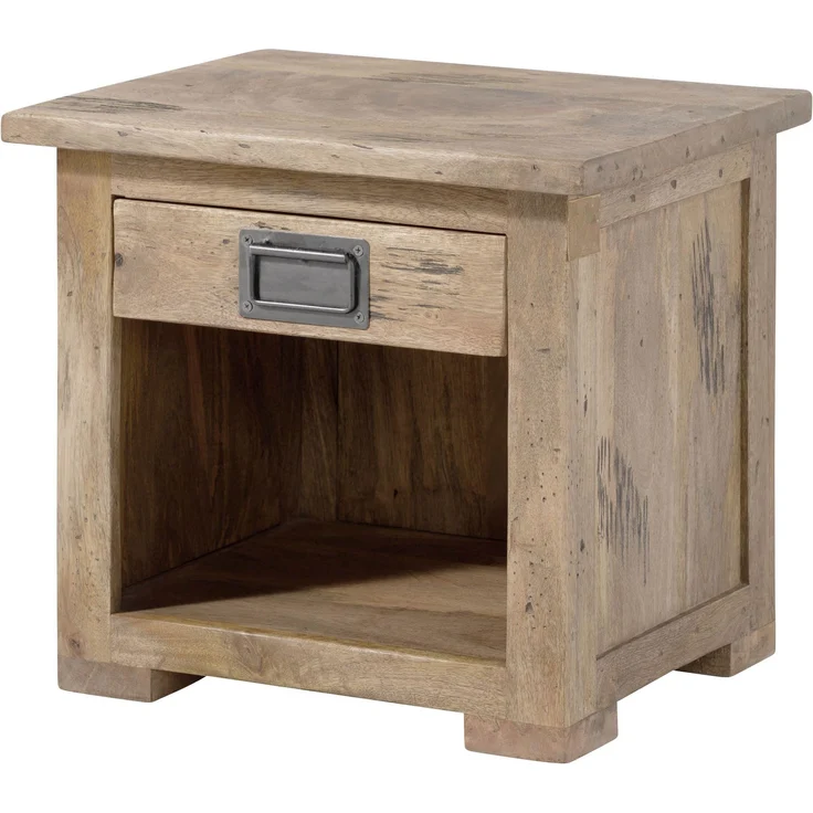 Nachttisch Mango 50x40x45 whitewash lackiert RAILWAY #387 – Bild 1