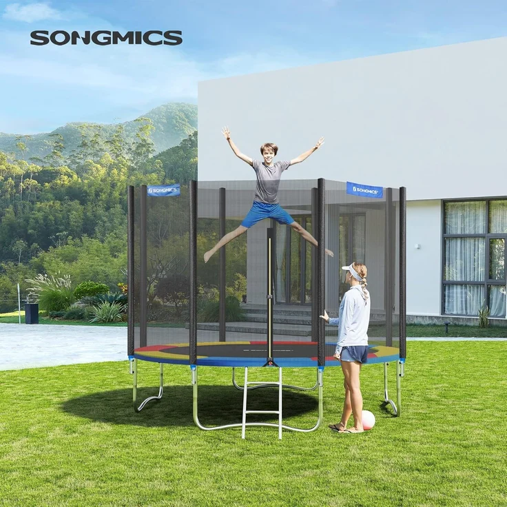 SONGMICS Trampolin Randabdeckung, 100% UV-beständig, Reißfest, PVC, Bunt, 366,0 cm – Bild 2