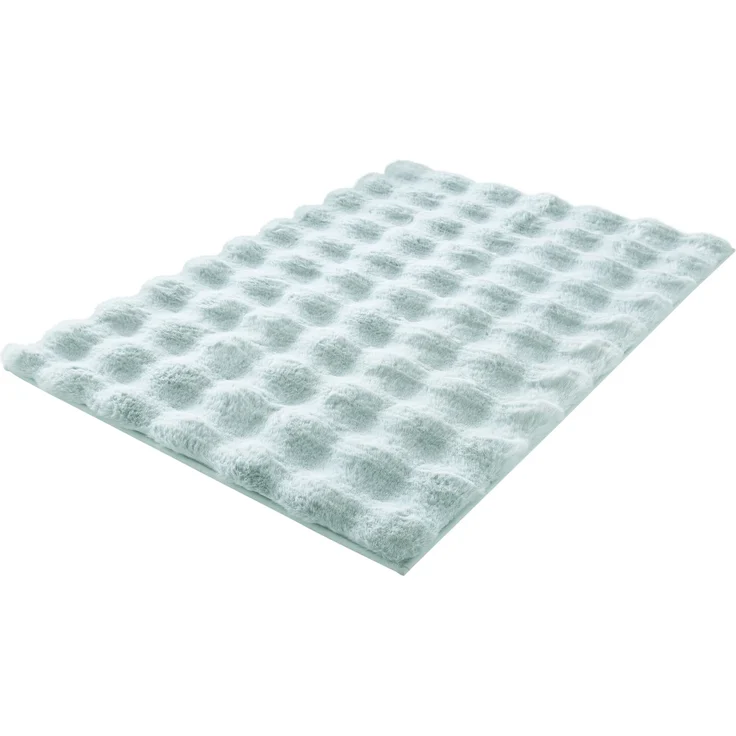 Kleine Wolke Badematte Cloud, Höhe 28 mm, rutschhemmend beschichtet, fußbodenheizungsgeeignet, Polyester, rechteckig, Badteppich, Uni Farben, Hoch-Tief Effekt, besonders weich – Bild 1