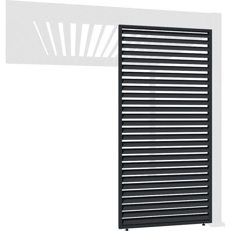 Weide Horizontale Lamellenwand für Weide Pergola | anthrazit | aus Aluminium – Bild 1