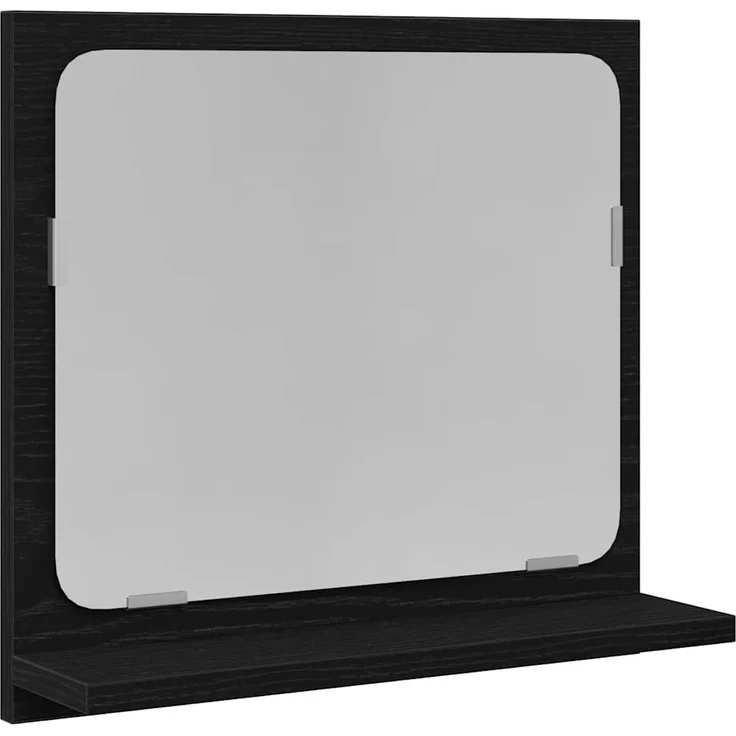 vidaXL Badspiegel Schwarz Eichen-Optik 40x10,5x37 cm Holzwerkstoff 862524 – Bild 1
