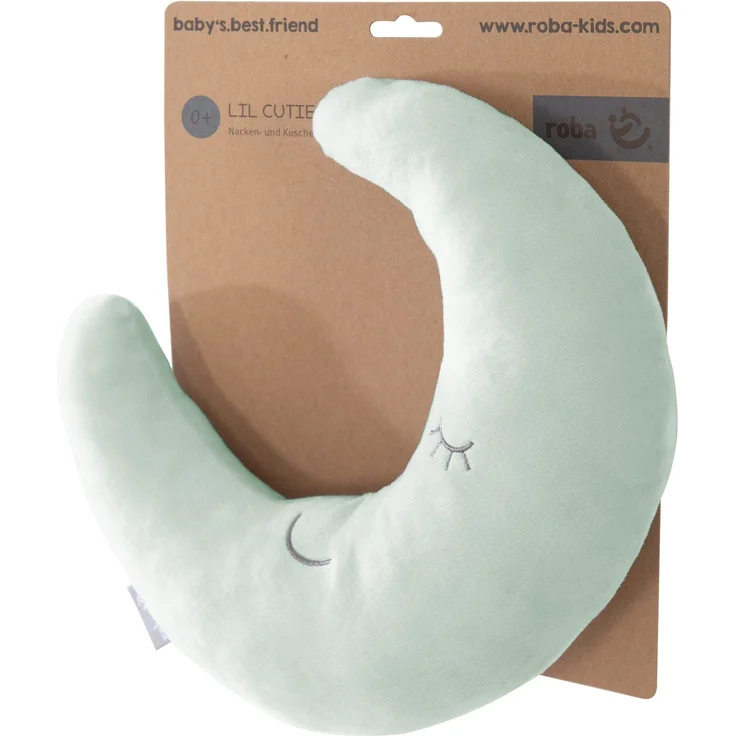 roba Nackenkissen in Mond-Form - bestickt - HxBxT: 30 x 25 x 8cm - Frosty Green – Bild 2