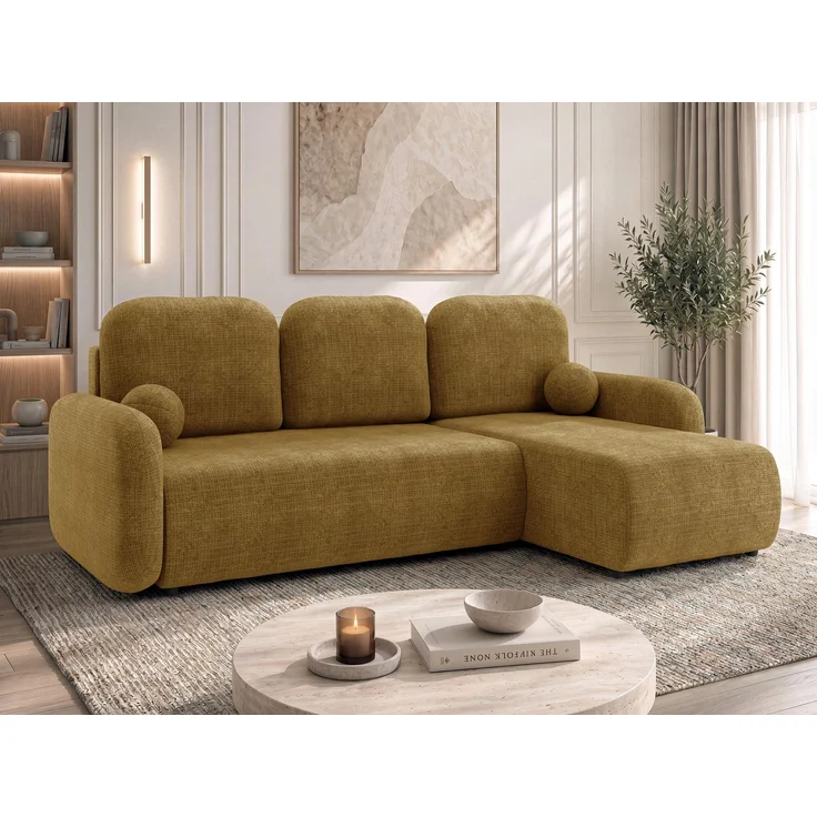 Mirjan24 Ecksofa Gizefa (Farbe: Crem 48), 89 x 147 x 233 cm – Bild 4