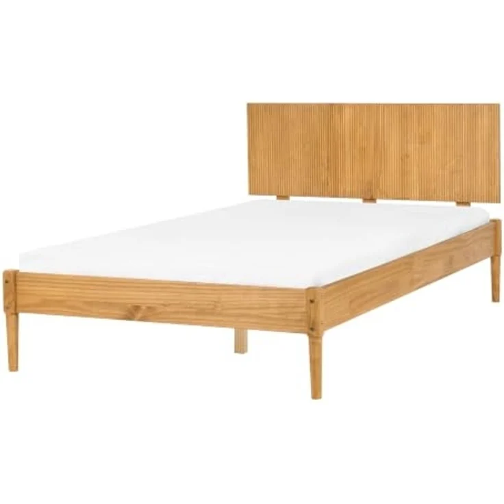 Schlafzimmer Set Kiefernholz AMBAZAC 120 x 200 cm Hellbraun – Bild 1