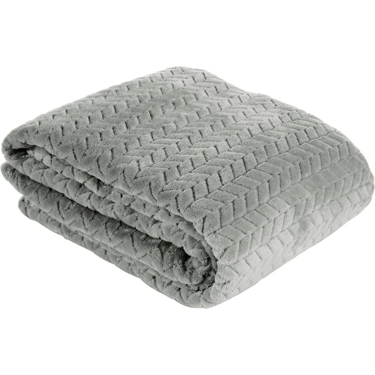 Wohndecke Kuscheldecke Decke MICROFASER Sofadecke Tagesdecke CINDY 170X210 cm stahl – Bild 1