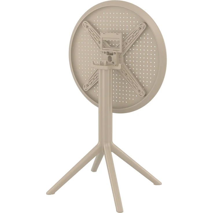 CLP Klapptisch wetterfest Sky klappbarer Gartentisch für den Außenbereich,Farbe:taupe;Form:rund – Bild 7