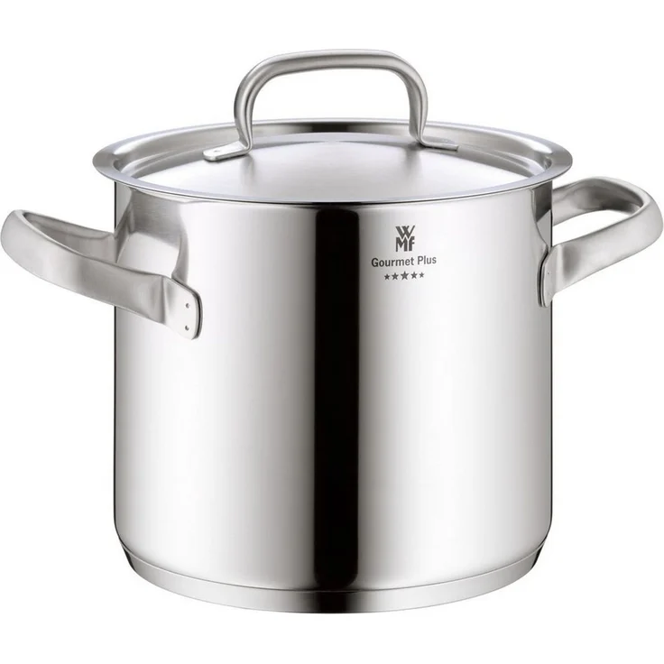WMF Suppentopf Gourmet Plus, Cromargan® Edelstahl rostfrei 18/10 (1-tlg, 1x Gemüsetopf mit Deckel 24 cm (Volumen 8,8l, Höhe 22 cm), - optimal für Herdplatten mit Ø 22 cm – Bild 1