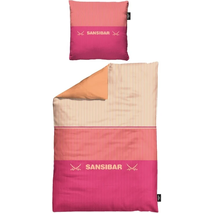 Sansibar Sylt Wendebettwäsche Sansibar Bettwäsche-Set Louis, Streifendesign, 100% Baumwolle, Baumwolle, Hautfreundlich, atmungsaktiv, angenehm weich – Bild 1
