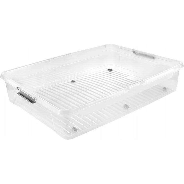 keeeper Aufbewahrungsbox für unter dem Bett mit Rollen und Deckel Leo 53 l, mit Clipverschluss – Bild 1