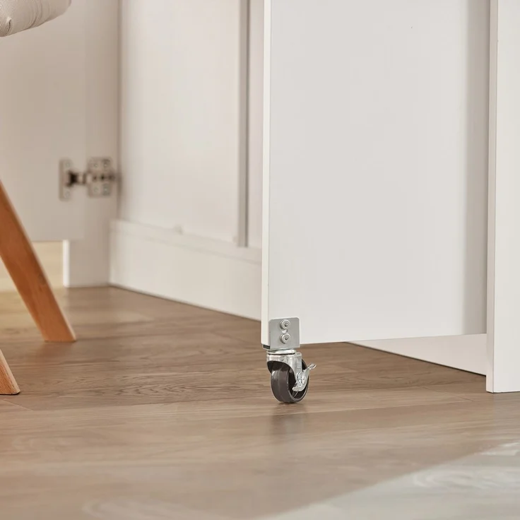 SoBuy FSB36-WN Kücheninsel, MDF, Lackiert, Weiß, 110 x 97 x 66 cm – Bild 5