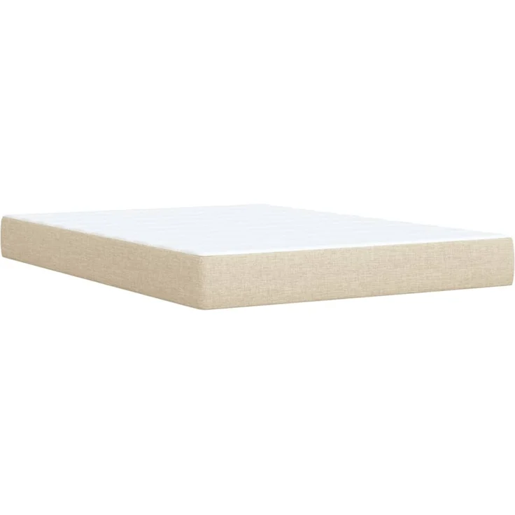 vidaXL Boxspringbett mit Matratze Creme 160x200 cm Stoff 3289050 – Bild 10