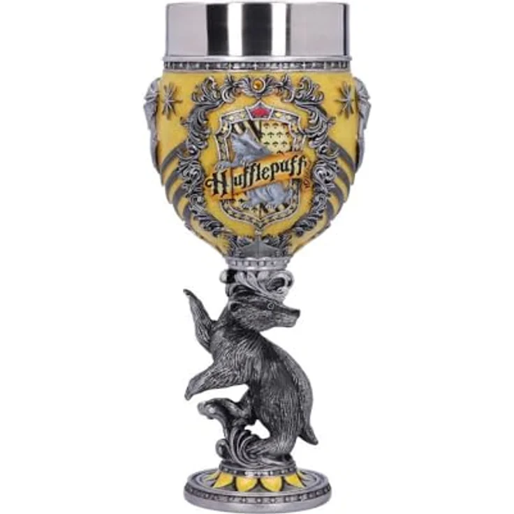 Nemesis Now Weinglas Harry Potter Kelch Hufflepuff, handbemalter Kelch – Bild 2