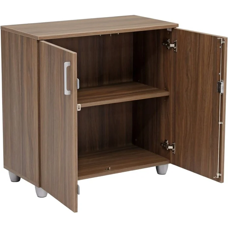 Aktenschrank, 80 cm x 40 cm x 80 cm Nussbaum Dekor/Anthrazit – Bild 2