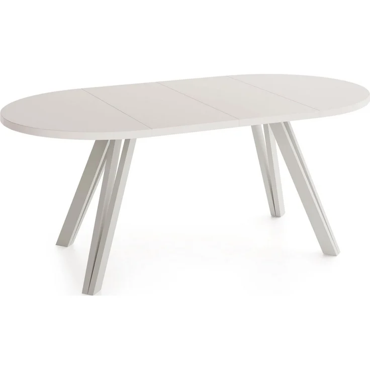 WFL GROUP Esstisch Ravano ausziehbar rund modern mit Holzbeinen in Kaschmir (MADE IN EU, drei Größen – 100 cm, ausziehbar auf 140/180 cm), platzsparender Tisch für kleine Küche, Esszimmer oder Wohnzimmer – Bild 3