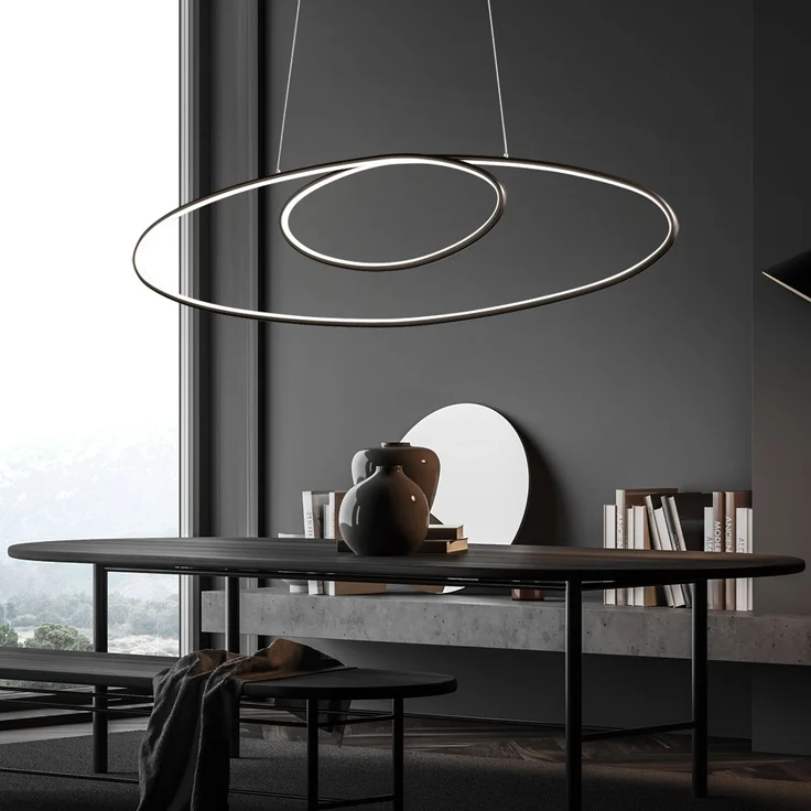 LED Hängeleuchte, Switch-Dimmer, Höhenverstellbar, L 110 cm – Bild 3