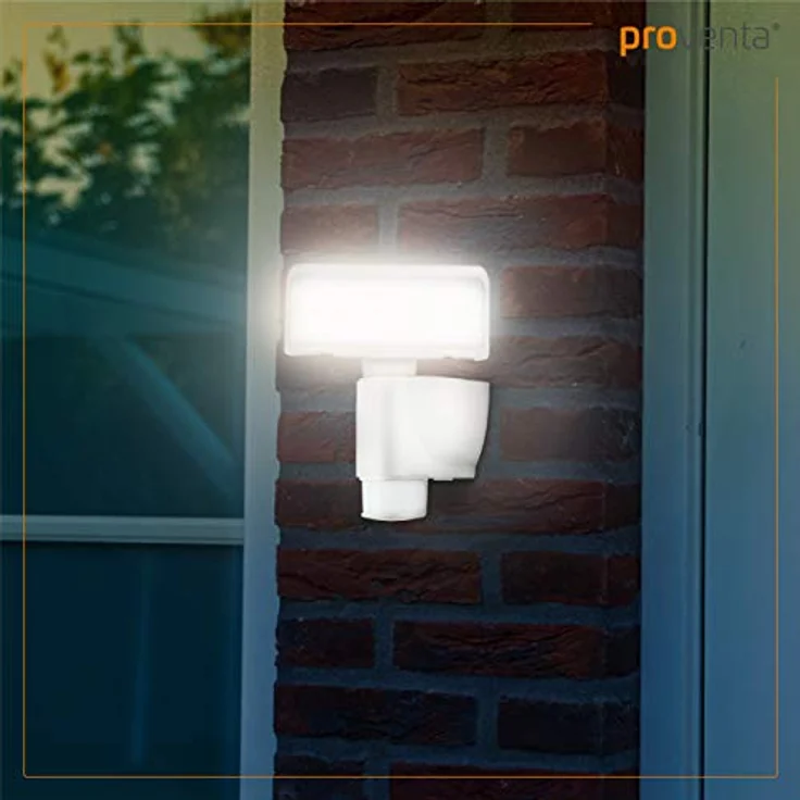Proventa LED-Strahler mit automatischer Bewegungsverfolgung, 180° Schwenkbereich, 270° Bewegungsmelder, 4000K, 18W, 1200 Lm, IP44, weiß – Bild 5