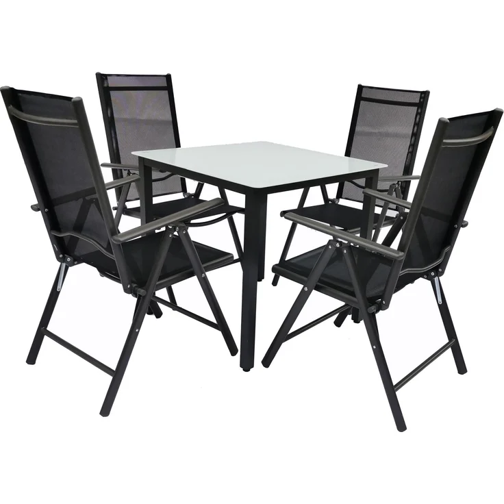 VCM Gartenmöbel-Set Miami 917334 Anthrazit H. 105 x B. 80 x T. 80 cm – Bild 4