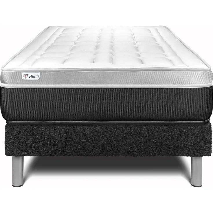 Matratzenset VITAL SOFT 90x190 cm Bettrahmen Kit schwarz