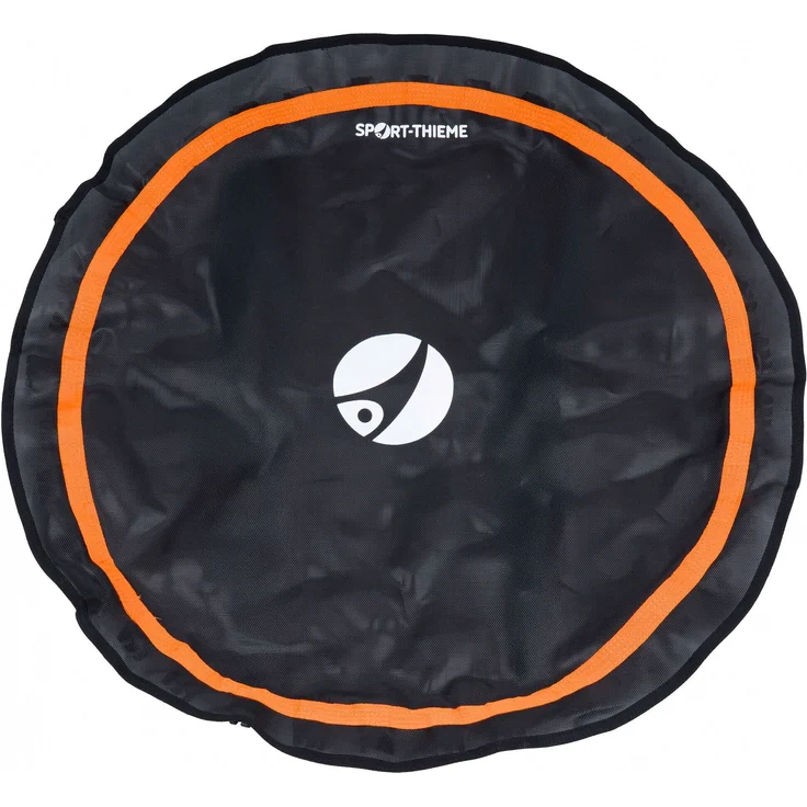 Sport-Thieme Trampolin-Sprungtuch "Jump 4 Light", Schwarz-Orange, hohe Reißfestigkeit, Gummiseilaufhängung, 90 cm Sprungfläche