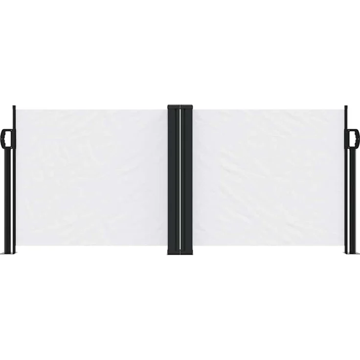 Seitenmarkise Ausziehbar, Terrassenmarkise Weiß 100x600 cm – Bild 3