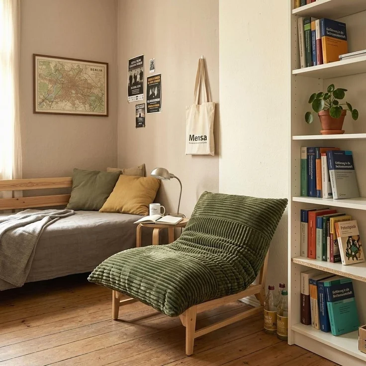 LVHOM XXL Relaxsessel mit Massivholz-Rahmen, Polstersessel Cord mit Memory-Schaum, ergonomischer Loungesessel, Fernsehsessel für Wohnzimmer, Grau – Bild 8