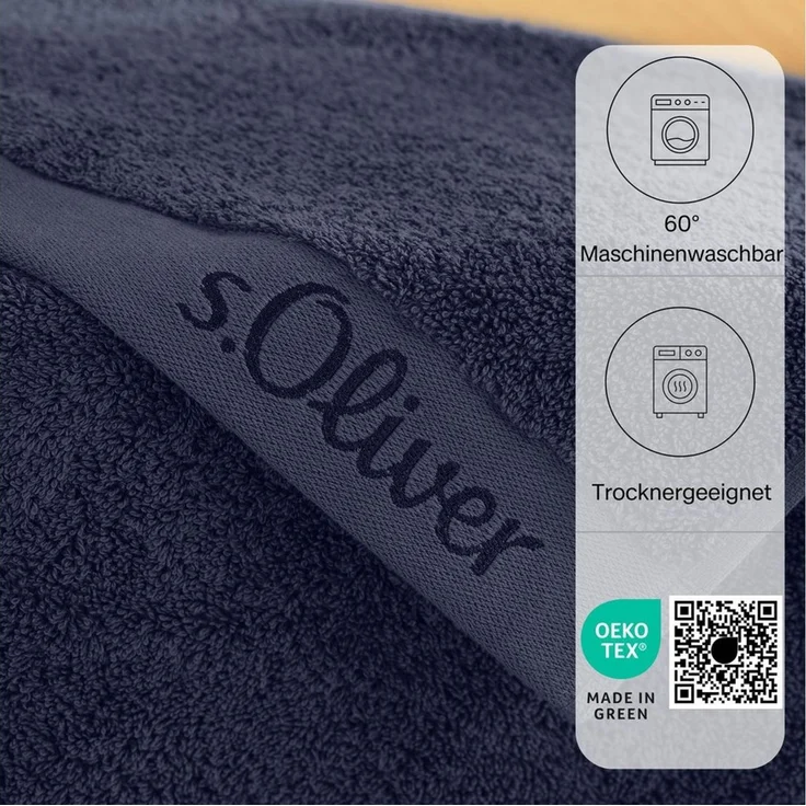 s.Oliver Gästehandtuch s.Oliver, Premium Qualität, 600 gr/m², auch als Sets erhältlich, Walkfrottier (1-St), große Farbauswahl, auch als Duschtuch, Waschhandschuh, Handtuch – Bild 4