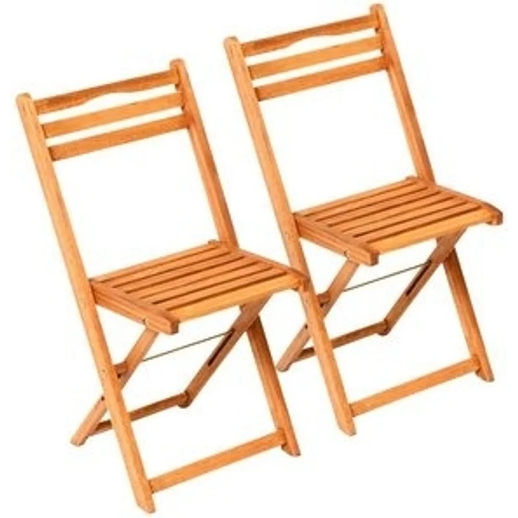 MERXX Gartenstuhl Porto (Set, 2 St), 2er Set, Eukalyptusholz, klappbar, braun – Bild 6