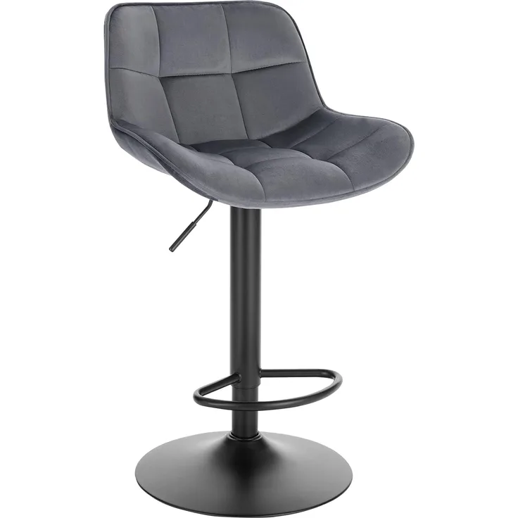 EUGAD Barhocker (1 St), Samtbezug höhenverstellbar 360° drehbar aus Metall
