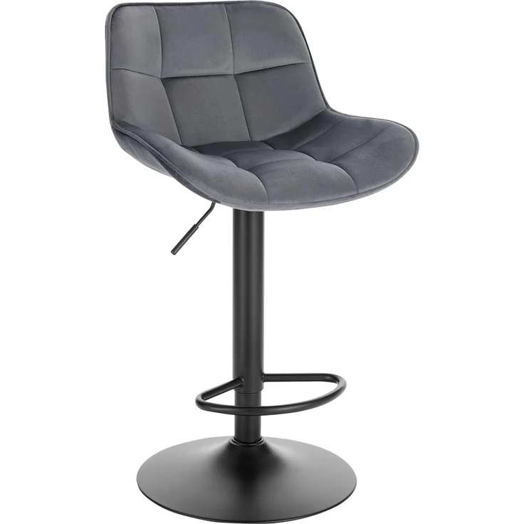 EUGAD Barhocker (1 St), Samtbezug höhenverstellbar 360° drehbar aus Metall