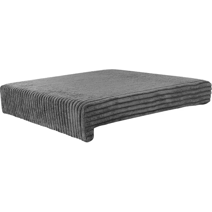 Lycce Bankauflage Klemmkissen mit Leiste - Cord, Polsterung, rutschfest Grau 8x40x38cm – Bild 1