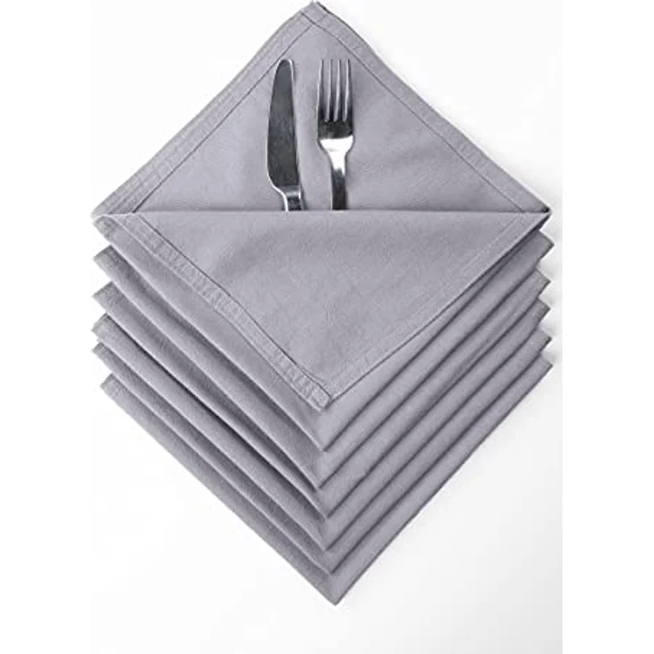 jilda-tex Stoffserviette Serviette 6er Set - Renforce - 100% Bio-Baumwolle, 42x42 cm Bio Baumwolle unifarben Renforce 6er Set – Bild 3