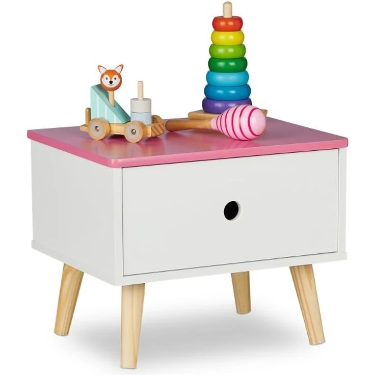 Nachttisch für Kinder mit Schublade 10037766 – Bild 1