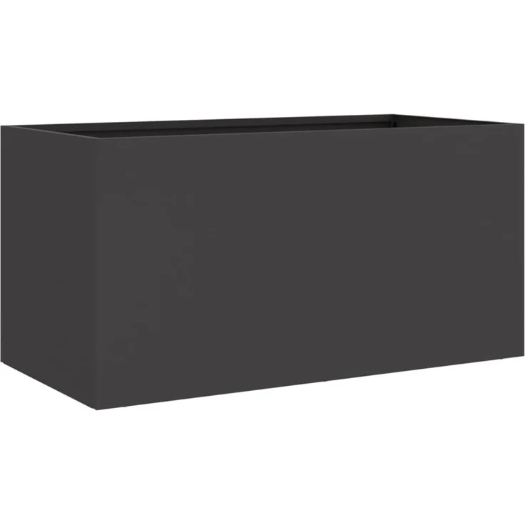 vidaXL Pflanzkübel Schwarz 62x30x29 cm Stahl 841589 – Bild 6