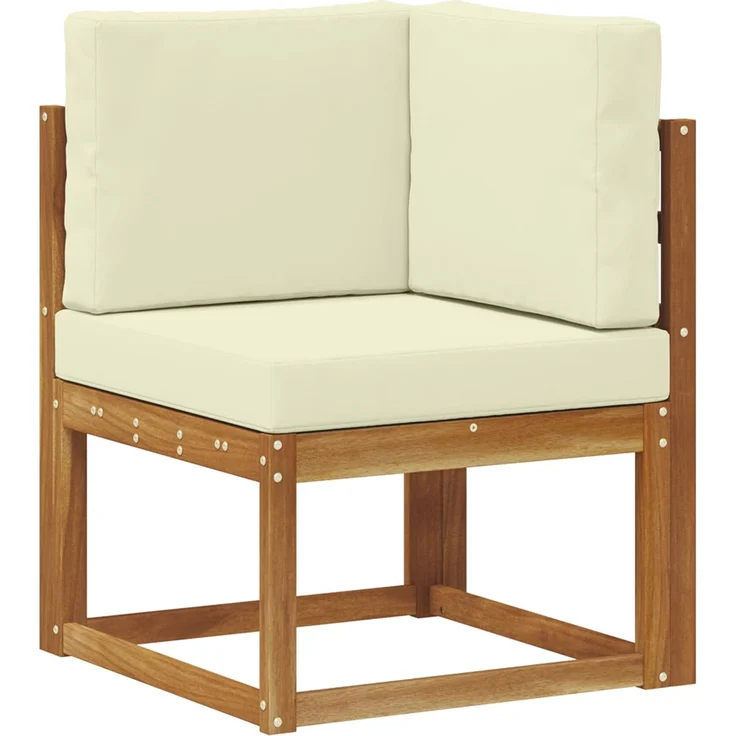 vidaXL Outdoor-Sofagarnitur mit Kissen 7 pcs Natur und Creme 3366678 – Bild 7